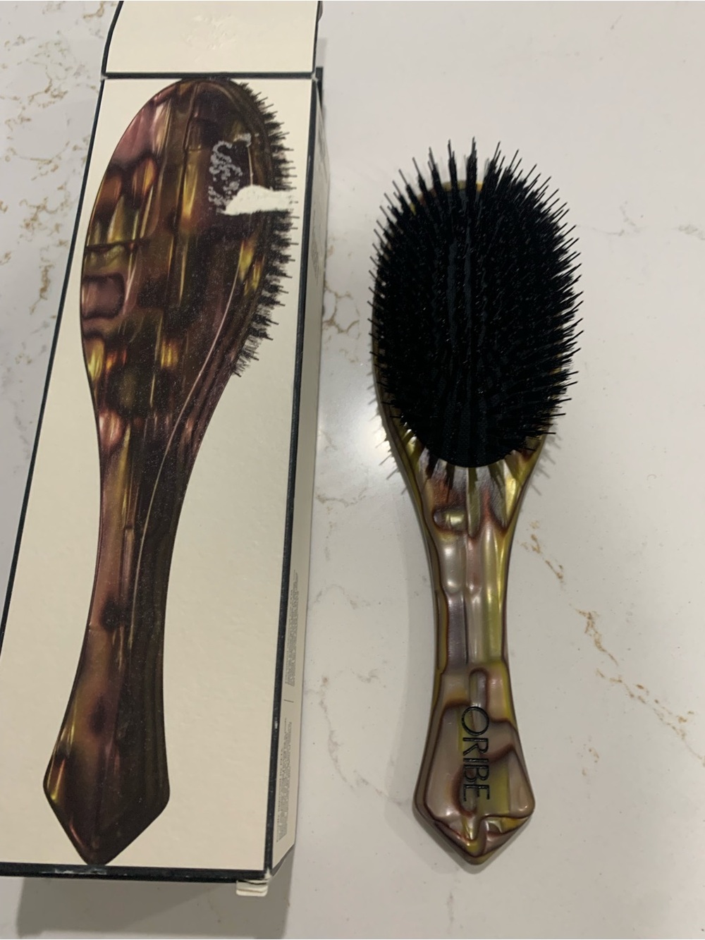 Oribe Tortoiseshell Hair Brush in Brown and Gold